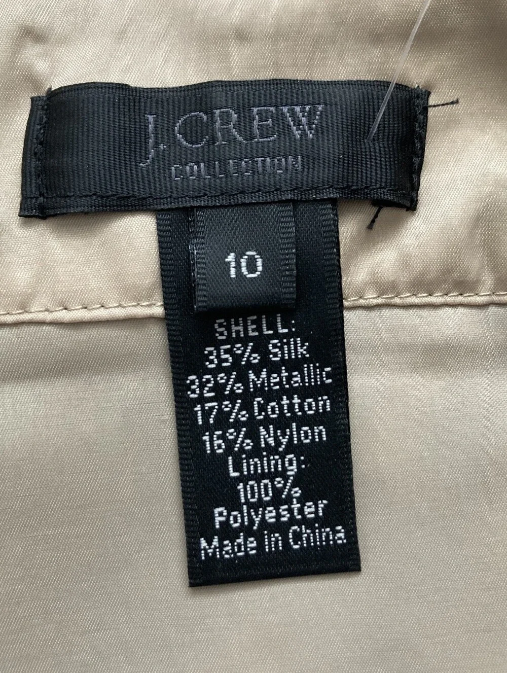 J.Crew Collection Metallic Floral Jacquard Pencil Skirt size 10 Cocktail Party